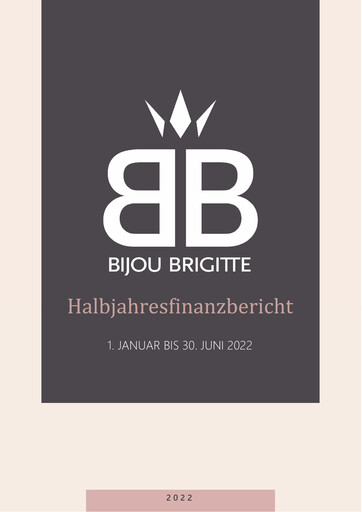 Thumbnail Bijou Brigitte Half-year Report 2022-h1