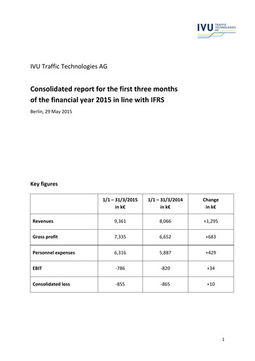 Thumbnail IVU Traffic Technologies Quarterly Report 2015-q1