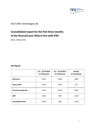 Thumbnail IVU Traffic Technologies Quarterly Report 2016-q1
