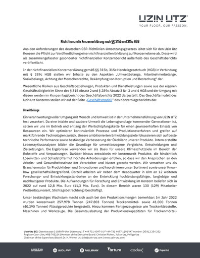 Thumbnail Uzin Utz ESG Report 2022