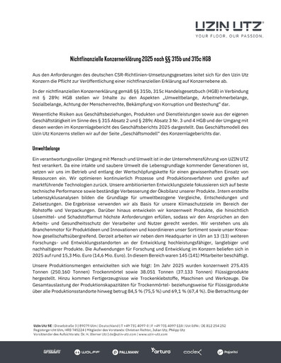 Thumbnail Uzin Utz ESG Report 2025