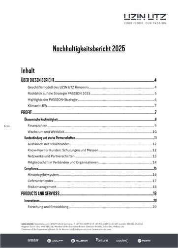 Thumbnail Uzin Utz Sustainability Report 2025