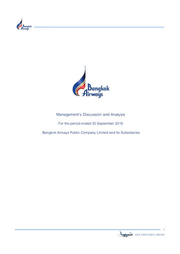 Thumbnail Bangkok Airways
 Quarterly Report 2018-q3