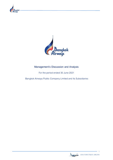 Thumbnail Bangkok Airways
 Quarterly Report 2021-q2