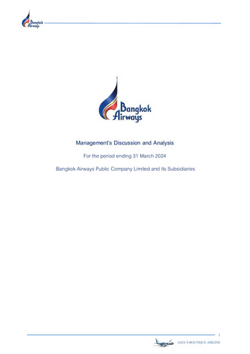 Thumbnail Bangkok Airways
 Quarterly Report 2024-q1