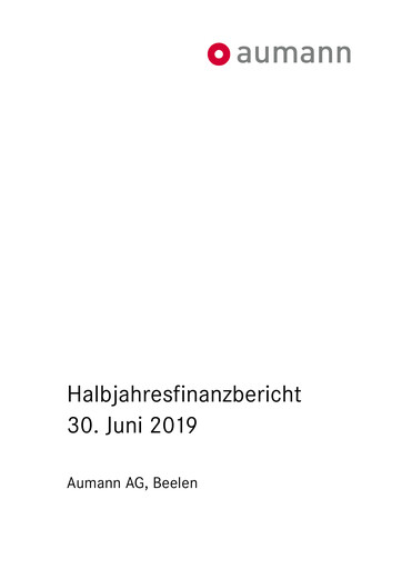 Thumbnail Aumann AG Half-year Report 2019-h1