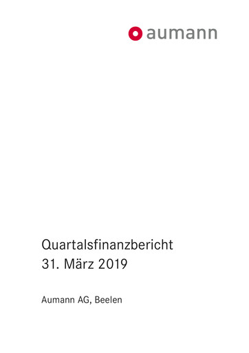 Thumbnail Aumann AG Quarterly Report 2019-q1