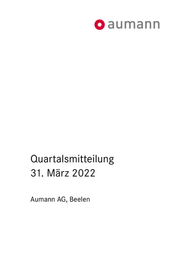 Thumbnail Aumann AG Quarterly Report 2022-q1