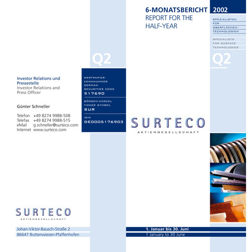 Thumbnail Surteco Group Half-year Report 2002-h1