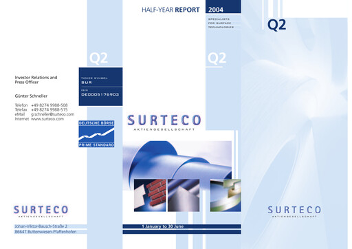 Thumbnail Surteco Group Half-year Report 2004-h1