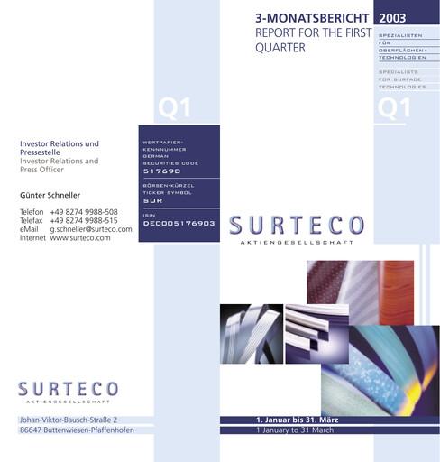 Thumbnail Surteco Group Quarterly Report 2003-q1