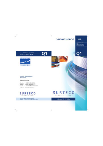 Thumbnail Surteco Group Quarterly Report 2006-q1