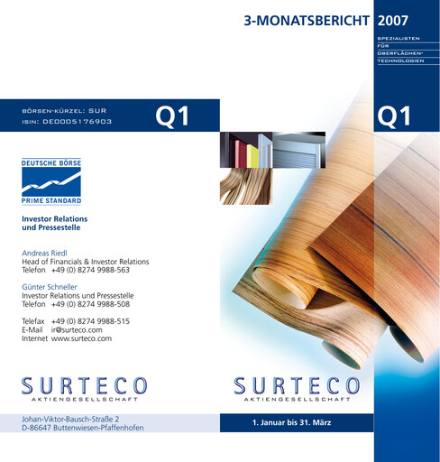 Thumbnail Surteco Group Quarterly Report 2007-q1