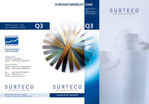 Thumbnail Surteco Group Quarterly Report 2008-q3