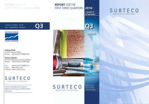 Thumbnail Surteco Group Quarterly Report 2010-q3