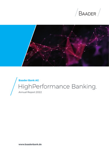 Miniature Baader Bank Rapport annuel 2022