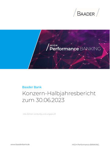 Thumbnail Baader Bank Half-year Report 2023