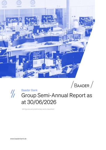 Thumbnail Baader Bank Half-year Report 2026