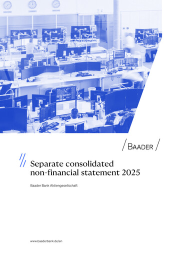 Thumbnail Baader Bank Sustainability Report 2025