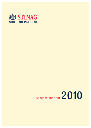 Thumbnail STINAG Stuttgart Invest Annual Report 2010