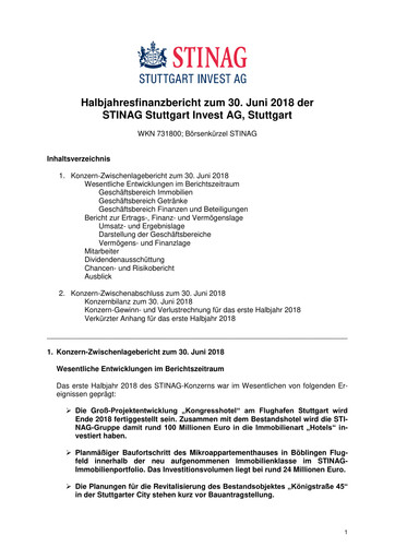 Miniature STINAG Stuttgart Invest Rapport semestriel 2018-h1