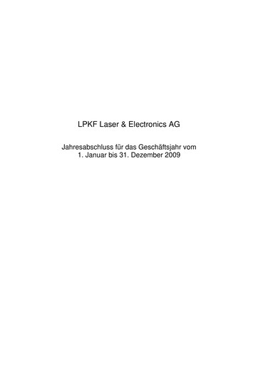Thumbnail LPKF Laser & Electronics Financial Statement 2009