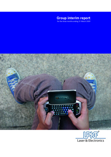 Thumbnail LPKF Laser & Electronics Quarterly Report 2009-q1