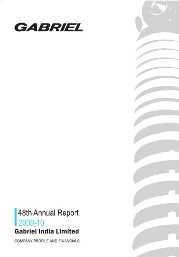 Thumbnail Gabriel India Annual Report 2009-2010