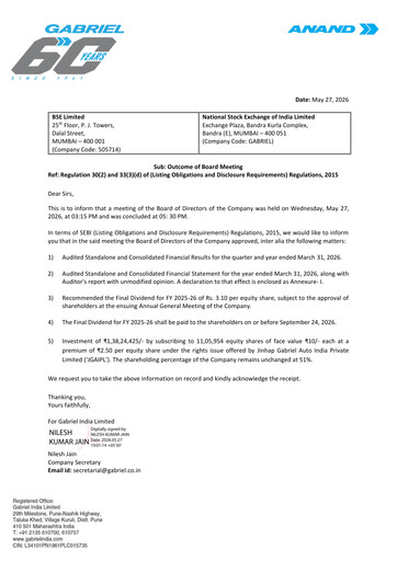 Thumbnail Gabriel India Quarterly Report 2026-q4