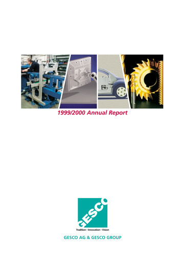 Miniature Gesco SE Rapport annuel 1999-2000