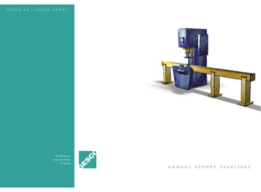 Miniature Gesco SE Rapport annuel 2004-2005