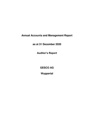 Miniature Gesco SE Bilan financier 2020