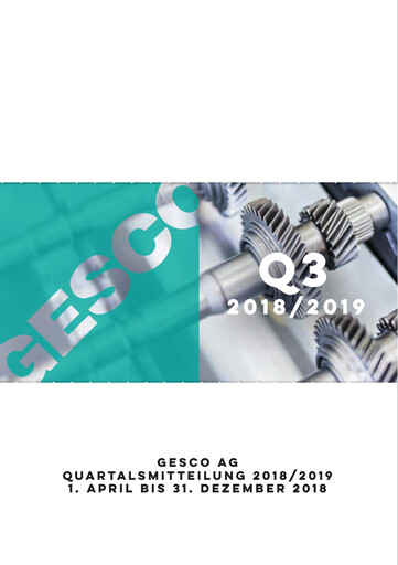 Thumbnail Gesco SE Quarterly Report 2018-q3