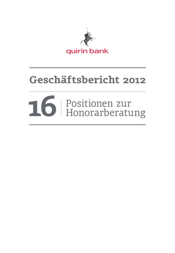 Thumbnail Quirin Privatbank Annual Report 2012