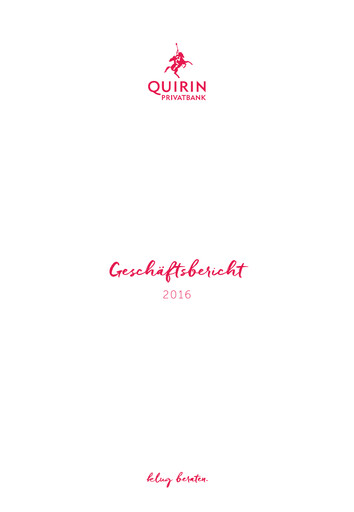 Thumbnail Quirin Privatbank Annual Report 2016