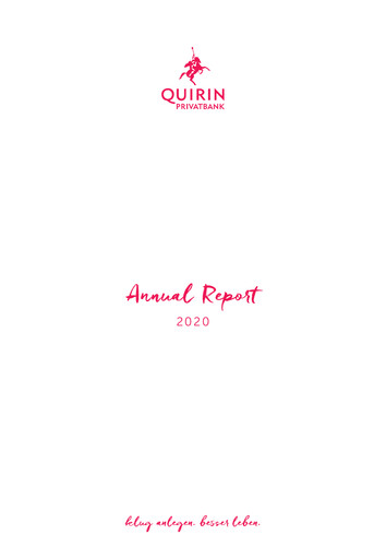 Thumbnail Quirin Privatbank Annual Report 2020
