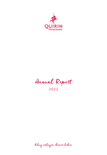 Thumbnail Quirin Privatbank Annual Report 2022