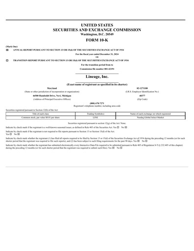 Thumbnail Lineage Annual Report 2024