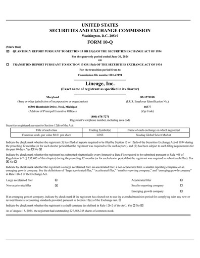 Thumbnail Lineage Quarterly Report 2024-q2