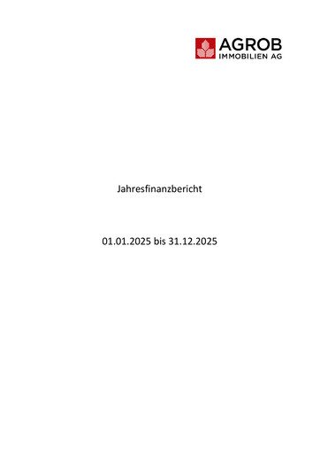 Thumbnail AGROB Immobilien Financial Statement 2025