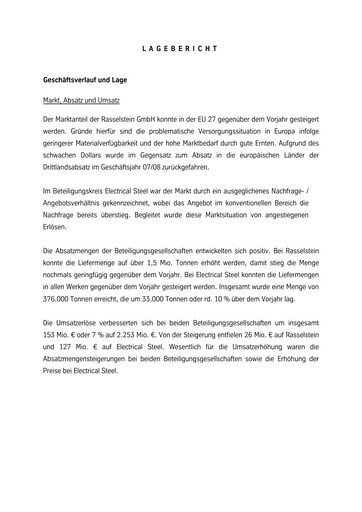 Thumbnail Eisen- und Hüttenwerke Financial Statement 2007-2008