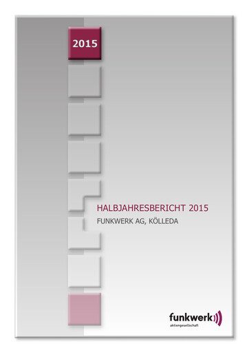 Miniature Funkwerk AG Rapport semestriel 2015-h1