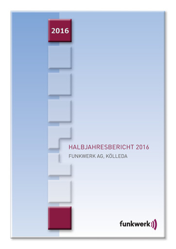 Miniature Funkwerk AG Rapport semestriel 2016-h1