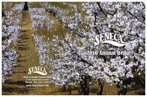 Thumbnail Seneca Foods
 Annual Report 2016