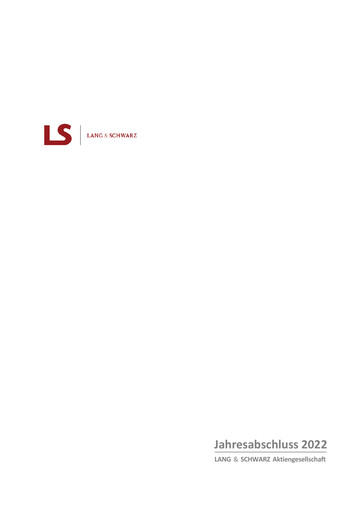 Thumbnail Lang & Schwarz Financial Statement 2022
