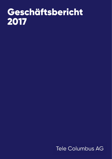Miniature Tele Columbus Rapport annuel 2017