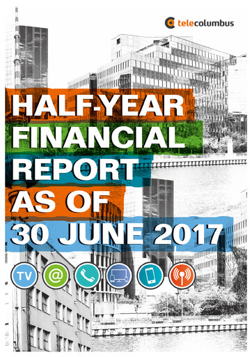Miniature Tele Columbus Rapport semestriel 2017-h1