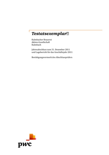 Thumbnail Kulmbacher Brauerei Financial Statement 2011