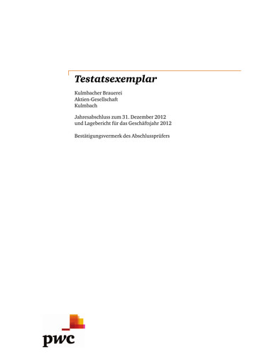 Thumbnail Kulmbacher Brauerei Financial Statement 2012