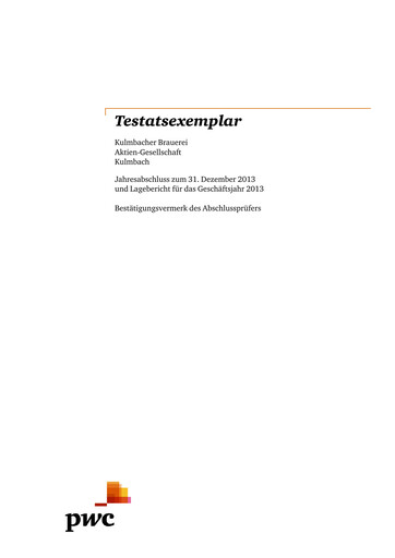 Thumbnail Kulmbacher Brauerei Financial Statement 2013